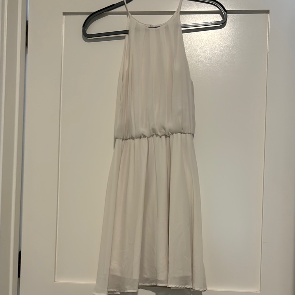 Lush White Sleeveless Mini Dress